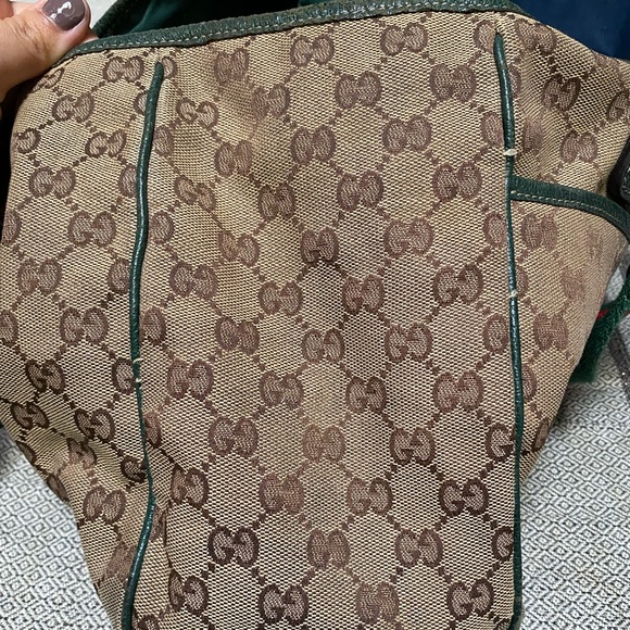 Gucci Beige/Ebony GG Canvas Diaper Bag Tote Bag - Picture 10 of 16